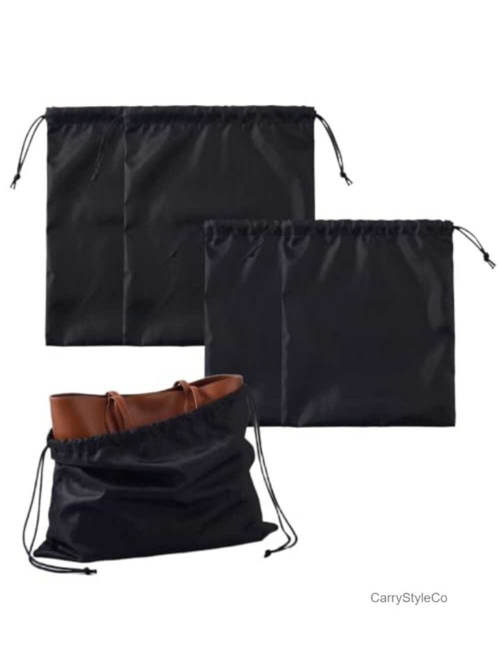 Satin Drawstring Dust Bags for Handbags Shoes Storage